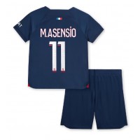 Otroški Nogometni dresi Paris Saint-Germain Marco Asensio #11 Domači 2023-24 Kratek Rokav (+ Kratke hlače)